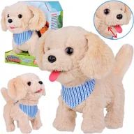 Zabawki interaktywne dla dzieci - Interaktywny pluszowy Piesek biszkoptowa TINKA Chodzi Szczeka Liże ZA5366 - miniaturka - grafika 1