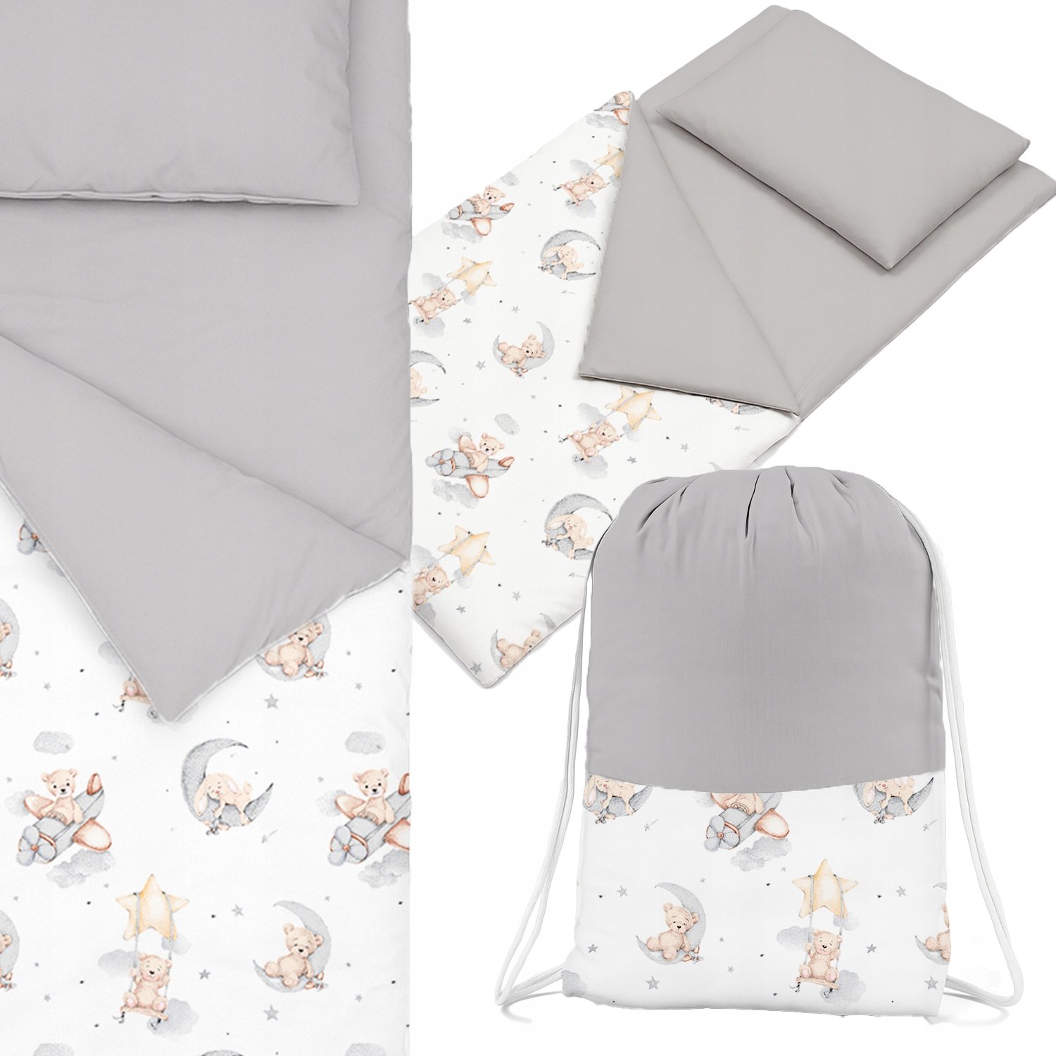 Pościel Przedszkolaka 145x75 cm, 3 Elementy, Produkt Polski