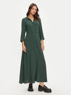 YAS Sukienka koszulowa Savanna 26022663 Zielony Loose Fit - Sukienki - miniaturka - grafika 1