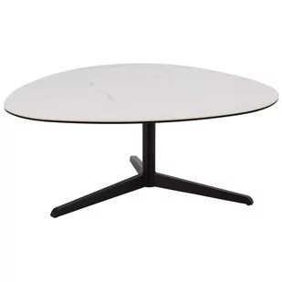 Actona Stolik Kawowy Z Ceramicznym Blatem 41X100X95 Biały+ Czarny - Ławy i stoliki kawowe - miniaturka - grafika 1