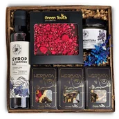 Zestawy upominkowe - Kosz prezentowy elegancki prezent zestaw herbat syrop konfitura czekolada - miniaturka - grafika 1