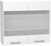 Szafki kuchenne - Szafka kuchenna przeszklona 80 VITA WS80N biała połysk STOLKAR - miniaturka - grafika 1