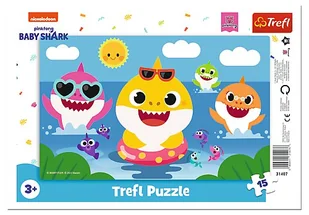 Trefl Puzzle 15 Wesołe rekiny - Puzzle - miniaturka - grafika 1