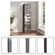 Szafki na buty - The Living Store Stojak na buty czarny 44x32x174 cm PP - miniaturka - grafika 1