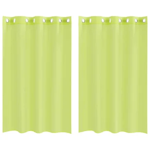 vidaXL Zasłony woalowe z przelotkami 2 szt. Jabłko zielone 140x175 cm - Zasłony vidaXL Zasłony woalowe z przelotkami 2 szt. Jabłko zielone 140x175 cm - Zasłony - miniaturka - grafika 1