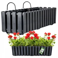 Kwietniki - DONICZKA WISZĄCA KWIETNIK PŁOTEK SKRZYNKA BALKONOWA NA BALUSTRADE 58cm - miniaturka - grafika 1