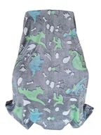 Koce - Koc świecący w ciemności 150x200 fluorescencyjny szary w kolorowe dinozaury - miniaturka - grafika 1