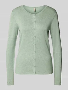 Kurtka z dzianiny z mieszanki wiskozy z listwą guzikową model ‘Dollie’ - Swetry damskie - miniaturka - grafika 1