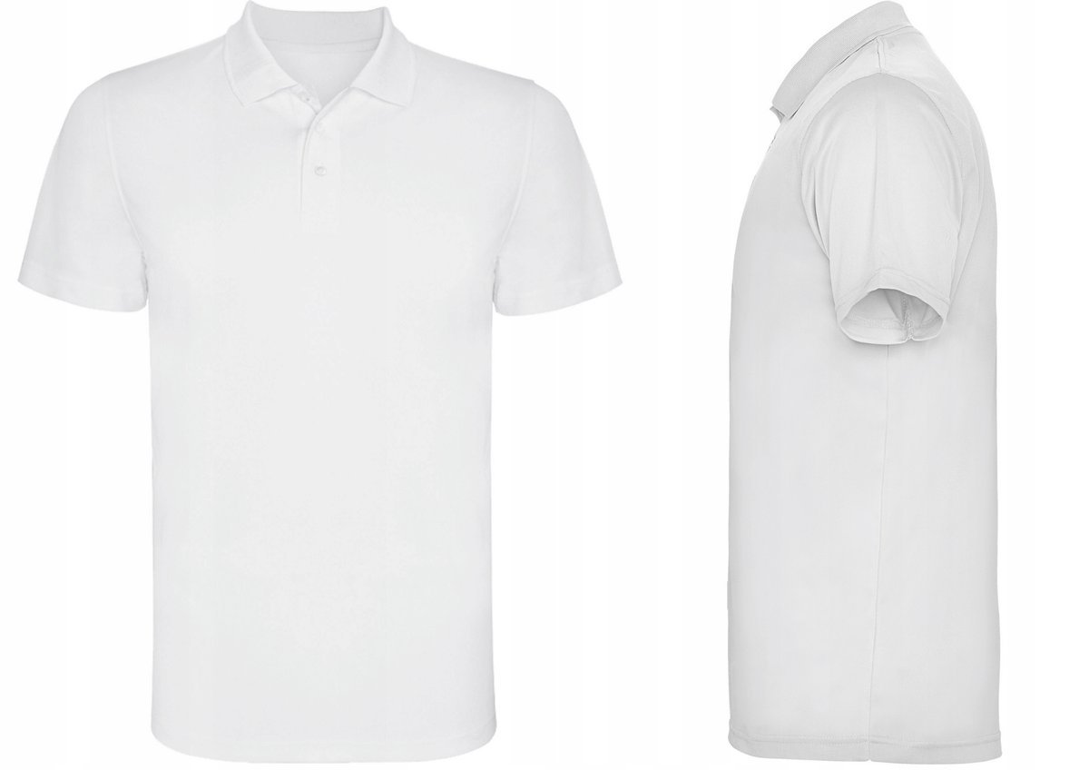 Koszulka POLO Sportowa Męska Polówka Roly 0404 BIAŁA 3XL