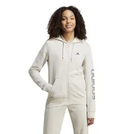 Bluzy sportowe damskie - Bluza na zamek damska ADIDAS Gym & Pilates - miniaturka - grafika 1