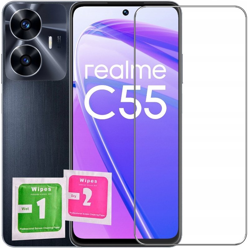 SZKŁO HARTOWANE 9H DO REALME C55 SZYBKA SZKIEŁKO FOLIA NA EKRAN