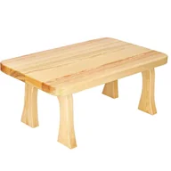 Ławy i stoliki kawowe - Springos Stolik kawowy drewniany 75 cm do ogrodu naturalne drewno ST007 - miniaturka - grafika 1