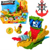 Figurki dla dzieci - Zestaw Statek Piratix Treasure Seria Golden Okręt Piracki Sky Hunter 3 lat+ - miniaturka - grafika 1