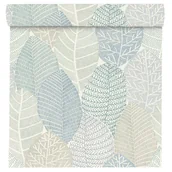 Tapety - Tapeta Liście Azur niebieska winylowa na flizelinie - miniaturka - grafika 1