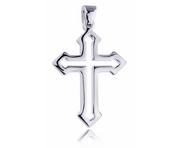 Biżuteria religijna - Valerio.pl Srebrny krzyżyk krzyż gładki polerowany połysk srebro 925 KKS0016 KKS0016 - miniaturka - grafika 1