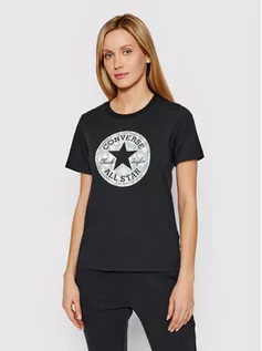 Koszulki i topy damskie - Converse T-Shirt Chuck Patch Infill 10022955-A01 Czarny Standard Fit - grafika 1