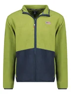 Odzież trekkingowa męska - Geographical Norway Kurtka polarowa "Touki" w kolorze zielonym - miniaturka - grafika 1