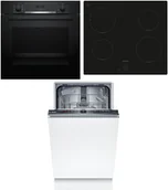 Zestawy AGD - Zestaw AGD do zabudowy Bosch Piekarnik elektryczny HBA534EB0 + Płyta indukcyjna PUG611AA5E + Zmywarka SPV2HKX42E - miniaturka - grafika 1