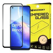 Szkła hartowane na telefon - Wozinsky super wytrzymałe szkło hartowane Full Glue na cały ekran z ramką Case Friendly Oppo Reno 5 5G / Reno 5 4G / Find X3 Lite czarny - miniaturka - grafika 1