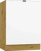 Szafki kuchenne - Szafka kuchenna stojąca GIANNA D60 P/L biała alaska/dąb artisan STOLKAR - miniaturka - grafika 1