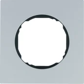 Klawisze i ramki - Hager polo R.8 Ramka 1-krotna, aluminium 10112674 10112674 - miniaturka - grafika 1