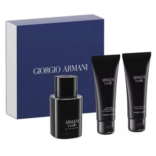 Armani Code Pour Homme zestaw woda toaletowa spray 50ml + żel pod prysznic 75ml + balsam po goleniu 75ml - Zestawy perfum męskich - miniaturka - grafika 1