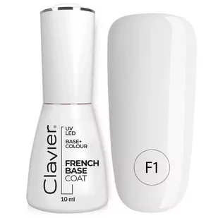 Clavier Luxury French Base kolorowa baza hybrydowa F1 Milky Way 10ml - Lakiery hybrydowe - miniaturka - grafika 1