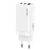 Ładowarki do telefonów - Usams Ład. siec. 2xUSB-C+USB T33 GaN 65W Pd (only - miniaturka - grafika 1