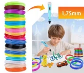 Długopisy 3D - FILAMENTY WKŁADY DO DŁUGOPISU PEN 3D 100 metrów / 20 kolorów x 5m - miniaturka - grafika 1