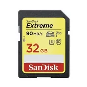 Karty pamięci - SANDISK Extreme SDSDXVE-032G-GNCI, SDHC, 32 GB, Class 10 - miniaturka - grafika 1