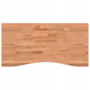 Blat do biurka, 100x(45-50)x2,5 cm, lite drewno bukowe - Blaty meblowe i parapety okienne - miniaturka - grafika 1