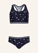 Stroje kąpielowe dla dziewczynek - Sanetta Bikini Bustier blau - miniaturka - grafika 1