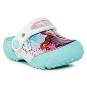 Buty dla dziewczynek - Klapki CROCS - Crocsfl Ol Disney Frozen2 Cg K 206167 Ice Blue - miniaturka - grafika 1