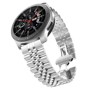 Cadorabo Bransoleta ze stali nierdzewnej 22mm kompatybilny z Samsung Galaxy Gear S3 / Gear 2 in SREBRNY - Wymienna opaska do Huawei Watch GT do Watc.. - Akcesoria do smartwatchy - miniaturka - grafika 1