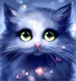 Malowanie po numerach Kot o zielonych oczach  40x50cm 1006987 - Malowanie po numerach - miniaturka - grafika 1