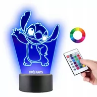 Lampy stojące - Lampka Nocna Lilo I Stich 16 Kolorów Led Plexido - miniaturka - grafika 1