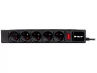 Listwy zasilające - Listwa zasilająca TRACER PowerGear 5 m Black (5 gniazd) - miniaturka - grafika 1