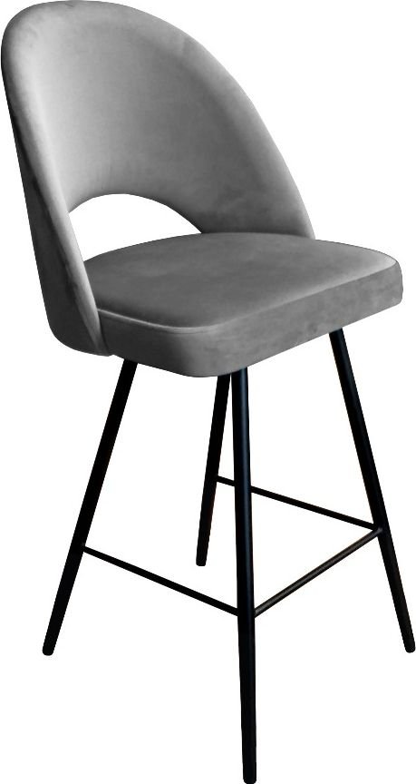 Atos Hoker ISKAR VELVET szary tapicerowany aksamitem do kuchni ATOS