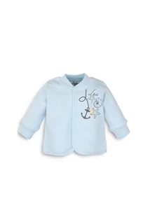 Bluzy i sweterki niemowlęce - Bawełniana bluza niemowlęca - niebieska - grafika 1