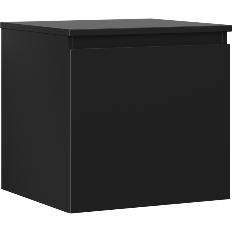 Mexen Orio szafka łazienkowa podumywalkowa 50 cm z blatem, 1 szuflada, czarna mat - 91A10-05047-1-BFC71