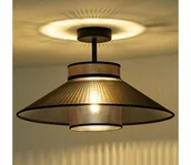 Lampy sufitowe - Duolla - Żyrandol natynkowy RIO SHINY 1xE27/15W/230V śr. 45 cm czarny/miedziany - miniaturka - grafika 1