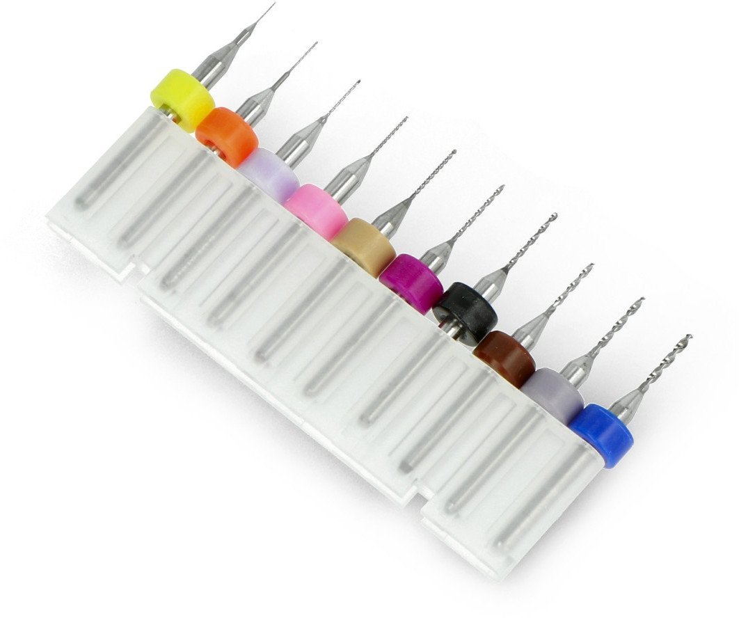 Verto Zestaw wierteł miniaturowych do CNC 10szt. - od 0,2 do 1,2mm}