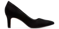 Czółenka - Clarks Illeana Tulip Czółenka czarne zamszowe 40 - miniaturka - grafika 1