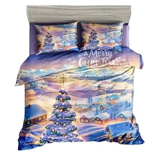 Pościel świąteczna Zimowy krajobraz/szara - 140x200 cm - 3 części - Pościel Pościel świąteczna Zimowy krajobraz/szara - 140x200 cm - 3 części - Pościel - miniaturka - grafika 1