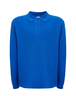 Koszulka polo medyczna męska chabrowa rękaw długi S - Odzież medyczna - miniaturka - grafika 1