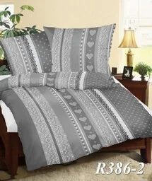 Karo Pościel z kory 200x220 386/2 szara serca romantic na guziki bawełniana gruba - Pościel Karo Pościel z kory 200x220 386/2 szara serca romantic na guziki bawełniana gruba - Pościel - miniaturka - grafika 1