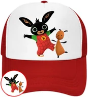 Czapki i chusty sportowe męskie - CZAPKA Z DASZKIEM BING DLA DZIECI LATO SIATKA CZERWONA BEJSBOLÓWKA - miniaturka - grafika 1