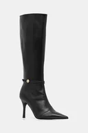 Kozaki damskie - Furla kozaki skórzane Sfera damskie kolor czarny na szpilce YK03SFE X30000 O6000 - miniaturka - grafika 1