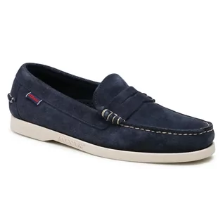 Mokasyny damskie - Sebago Mokasyny Dan Boat Flesh Out 7111MSW Blue Naby 908 - grafika 1