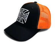 Czapki damskie - Czapka z Daszkiem West Coast Choppers OG Trucker Czarny/PomarańczowyOnesize - miniaturka - grafika 1